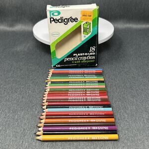Vintage 1974 Empire Pedigree Colored Pencil Crayons 18ct NO Sharpener Coloring